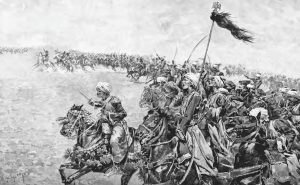 Charge of the Mamluks during the Battle of the Pyramids -1798 (by Felicien de Myrbach-Rheinfeld in 1906)